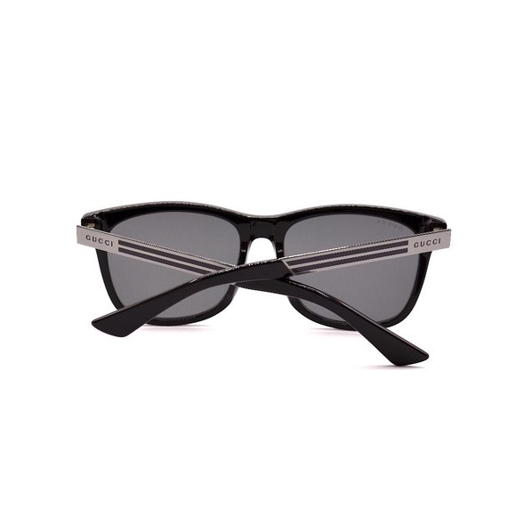 NEW GUCCI GG0695SA 001 BLACK RUTHENIUM GREY AUTHENTIC SUNGLASSES - Picture 10 of 13